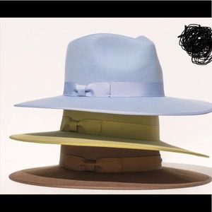 Lack Of Color inspired blue felt fedora hat